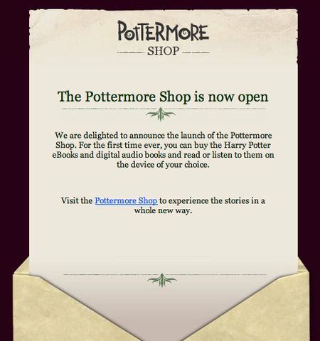 Pottermore invite