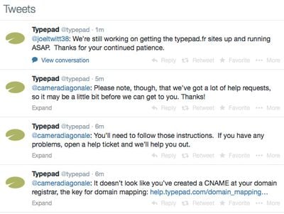 Typepad tweets