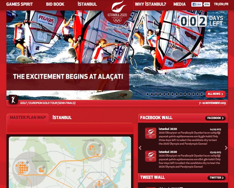 Istanbul 2020 homepage