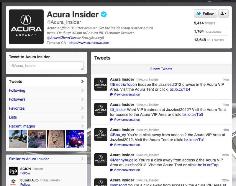 All acura tweets