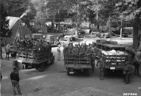 12 CCC_boys_leaving_camp_for_home,_Lassen_National_Forest,_California_(3226900020)