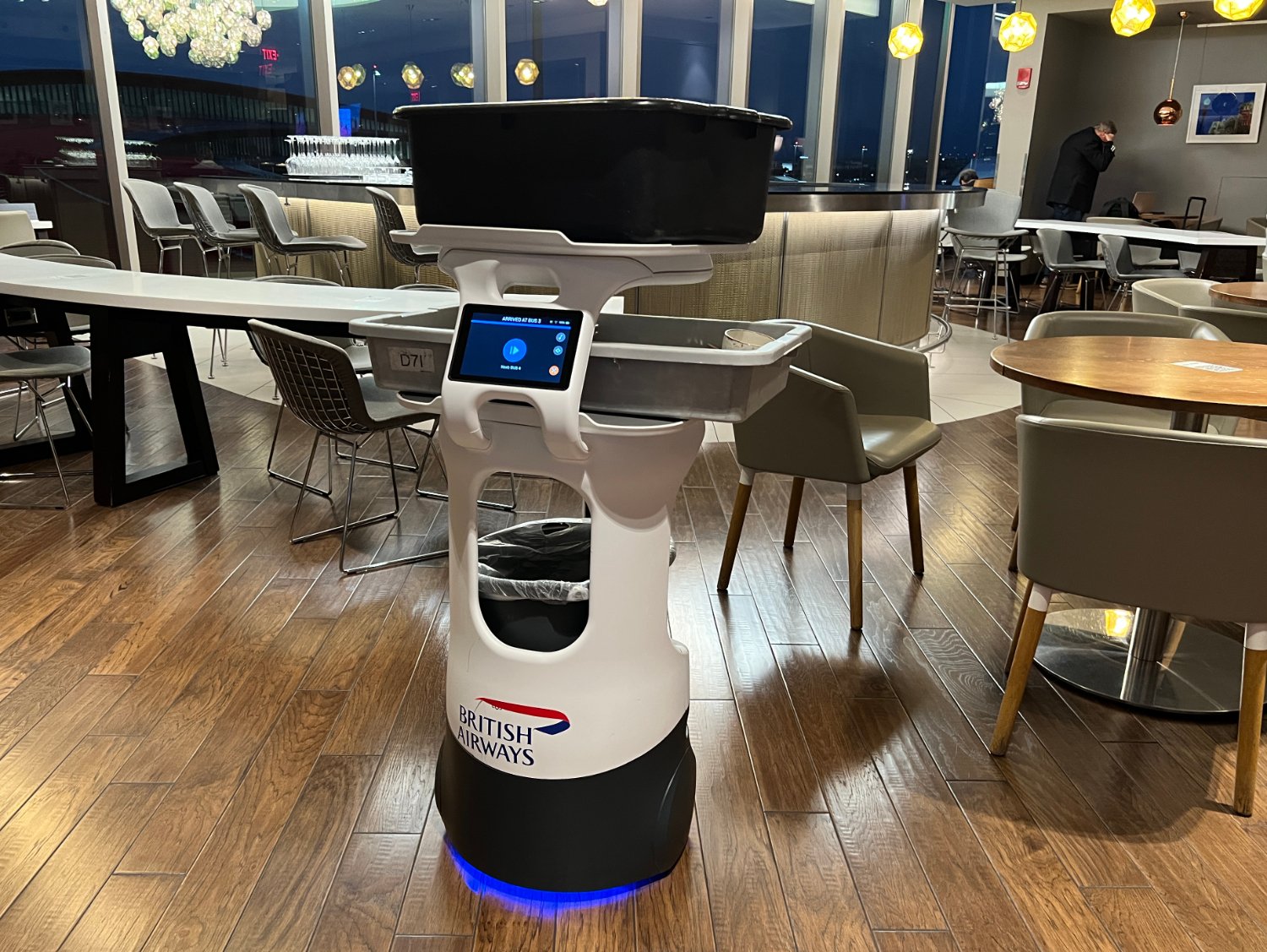 British Airways lounge robot