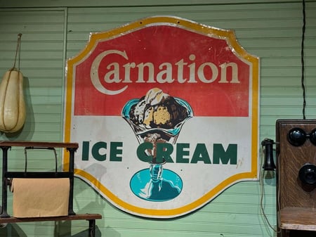 Carnation Ice Cream sign