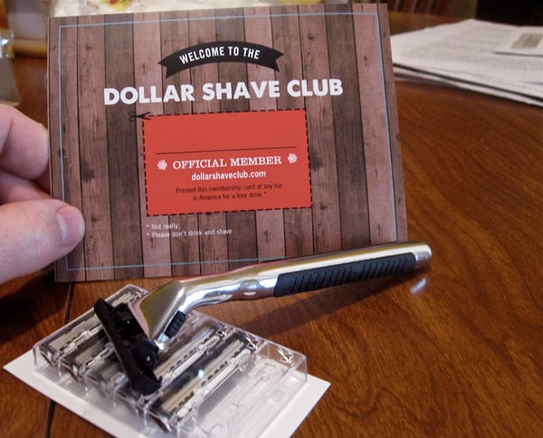 Dollar Shave Club products are pictured.