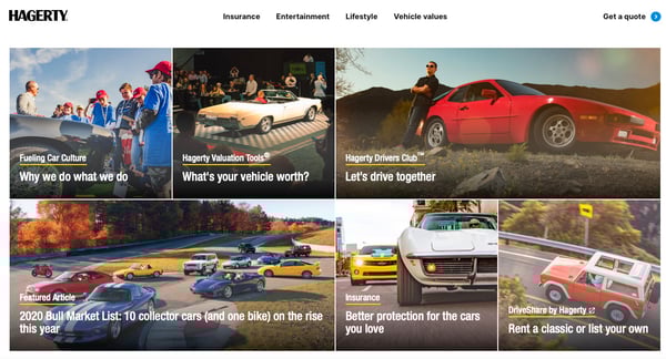 Hagerty homepage