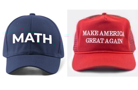 MAGA hat vs MATH hat