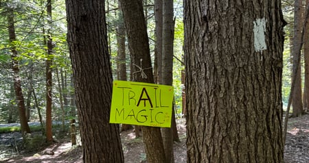 Trail magic sign
