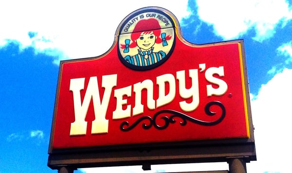 A sign for Wendy's is pictured.