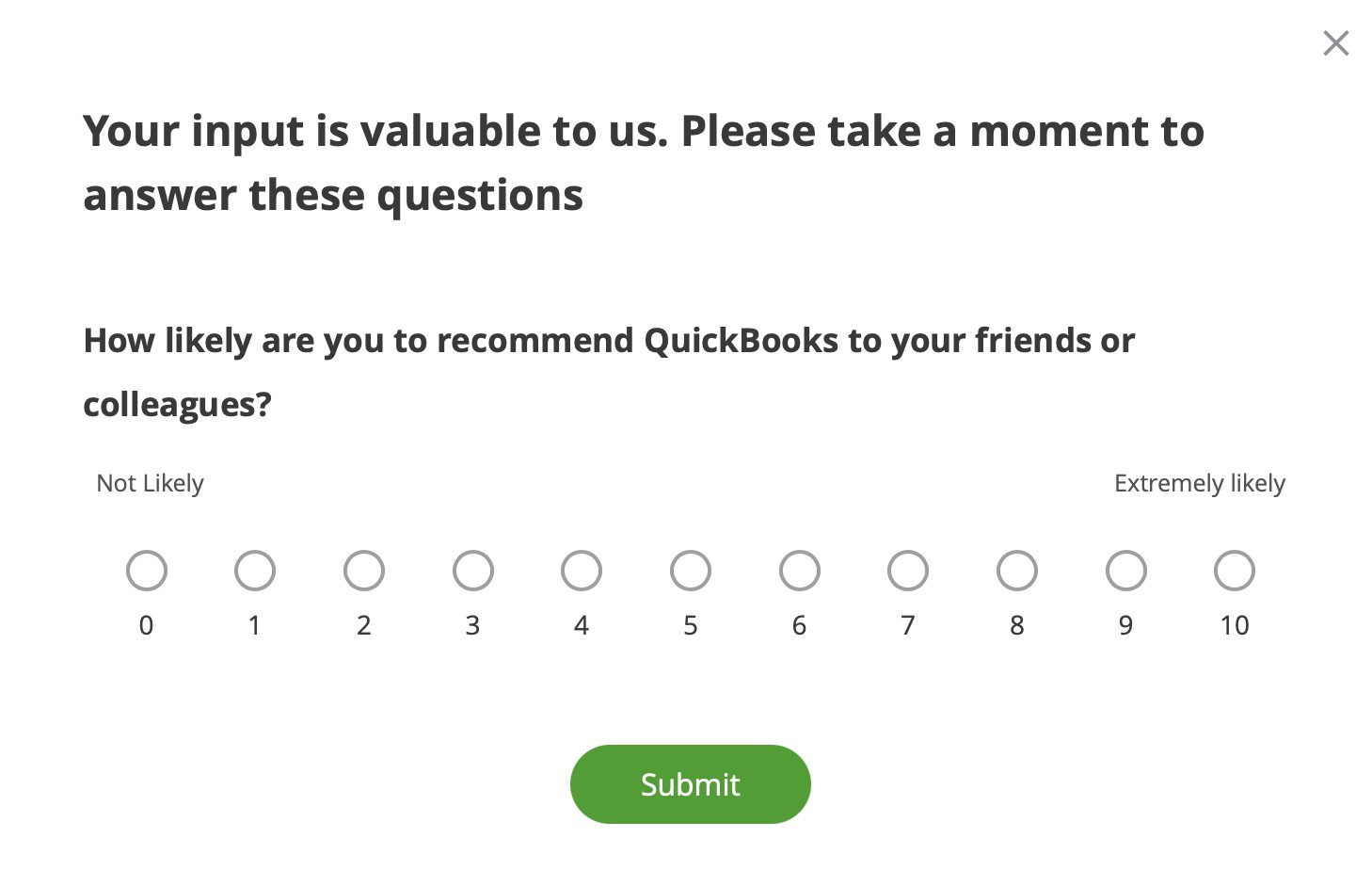 quickbooks survey