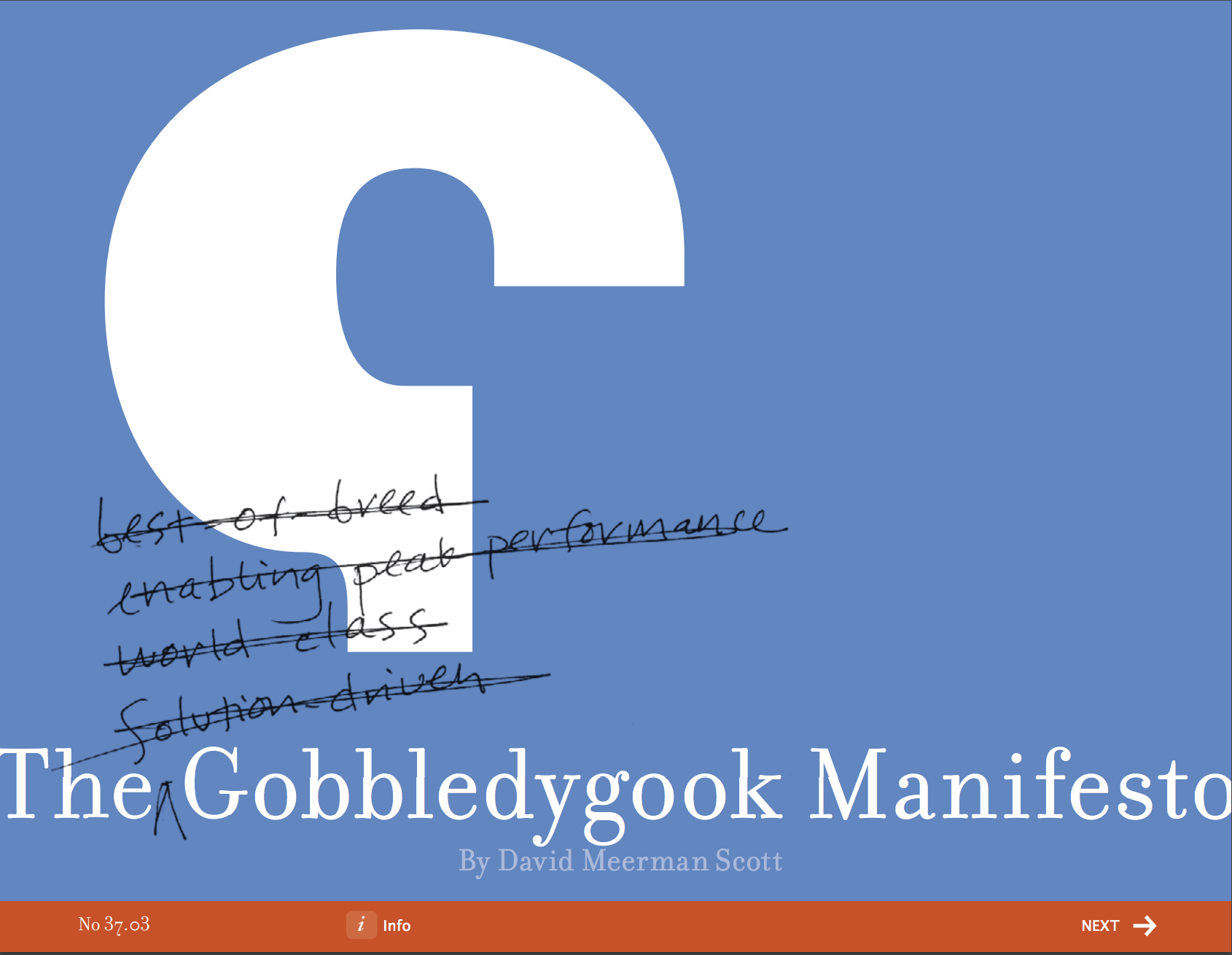 The Gobbledygook Manifesto